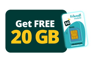 20 GB FREE  
on SIM Upgrade 